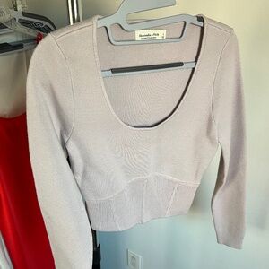 Ribbed Slim Corset Sweater - Abercrombie & Fitch